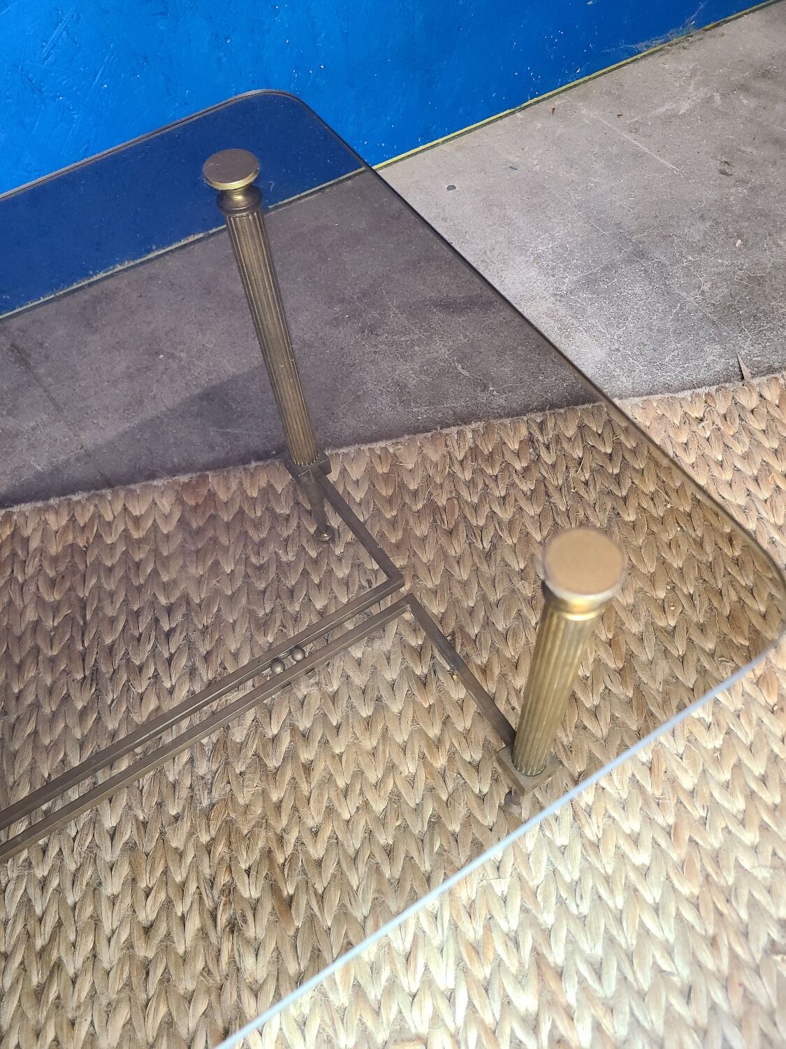 Smoked glass coffee table circa 1970