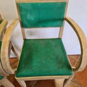 Paire de fauteuils bridges en hêtre