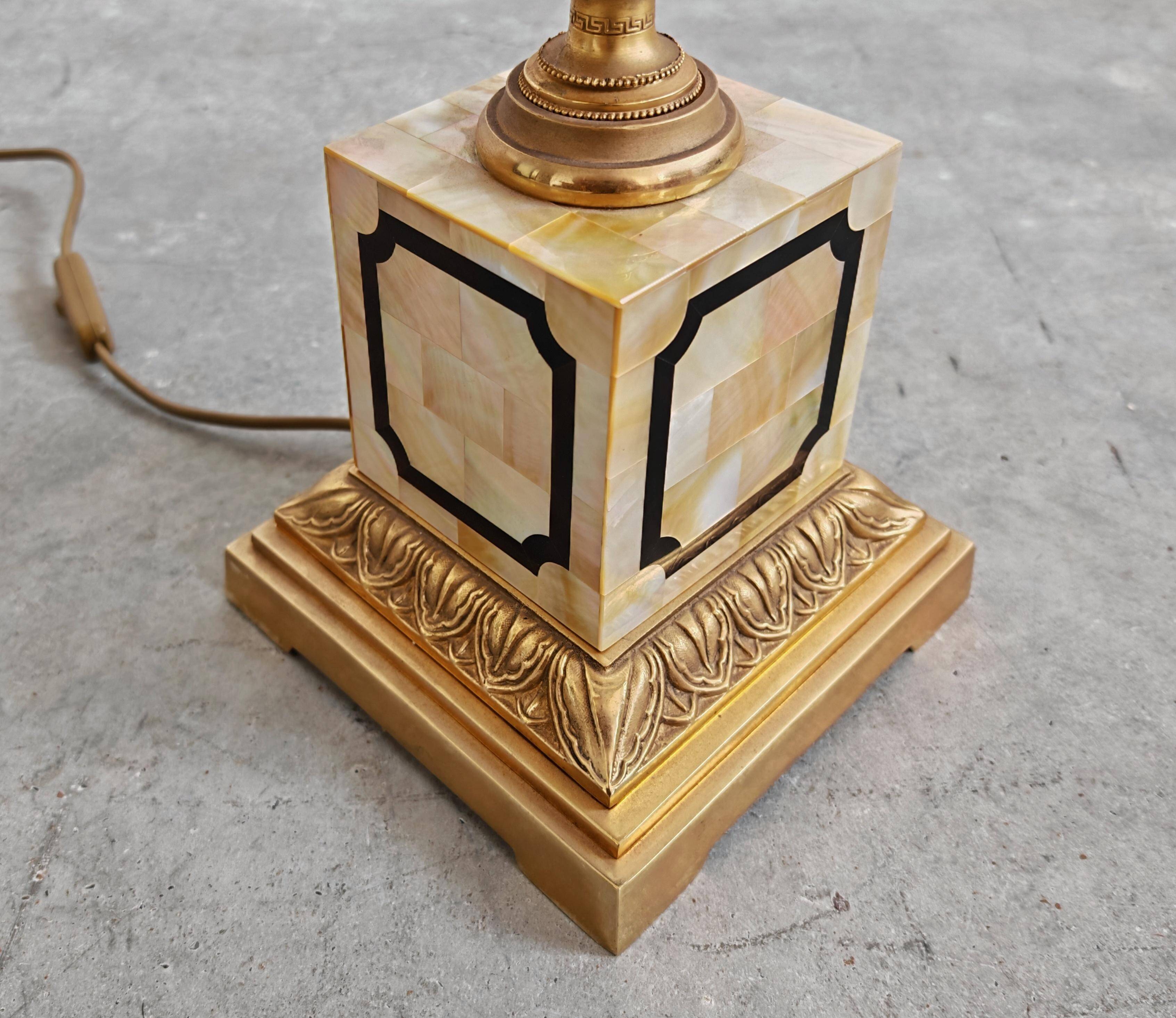 Pair of Hollywood Regency table lamps by Laudarte from the 2000s.