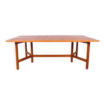 Grande table basse moderne en teck scandinave de Rasmus Solberg, années 1960.