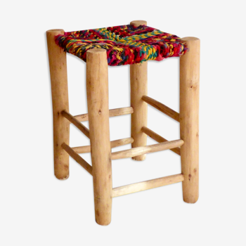 50 cm clogged stool made of lemon and recycled cotton