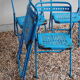 Lot of 5 Souvignet 1960 metal folding chairs