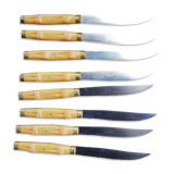 Bamboo handle knives
