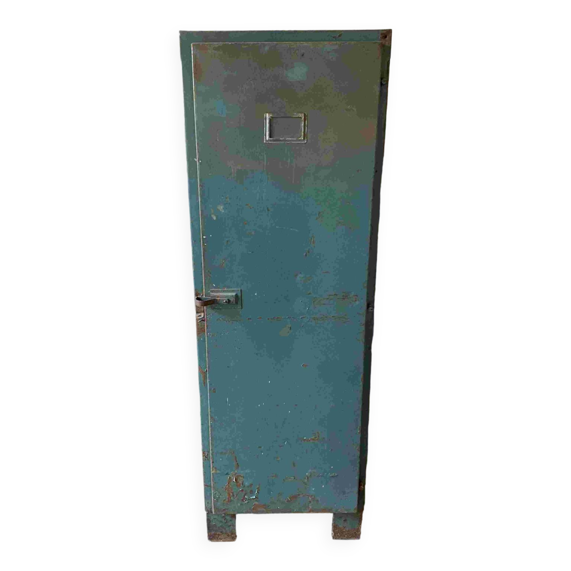 Industrial metal 1-door wardrobe unit 1950