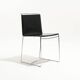 Pair of black leather wire chairs, pascal mourgue, 1990s