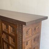 Buffet espagnol en bois massif, Espagne, années 1960