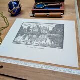 Printed in 1933, the castle of Azay-Le-Rideau, Indre-et-Loire.