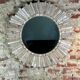 Mirror in patinated natural wood