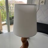Brutalist wooden lamp