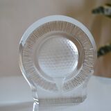 Golf crystal pocket emptier or paperweight by Nybro of Sweden
