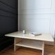 Vintage coffee table in travertine