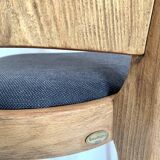 Set of 2 Baumann chairs in wood and gray fabric