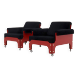 Rare ensemble de 2 fauteuils lounge 't Spectrum 'SZ85' par Jan Pieter Berghoef 1960