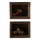 Pair of still lifes, oils on cardboard, fruits, 20th century by L. Gauthier