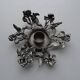 Art Nouveau flower candle holder 1900 - Pink pewter international design signed