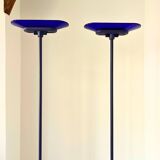 Arteluce Jill – Pair of Blue Murano Glass Floor Lamps / Torchières – King Miranda, 1970s