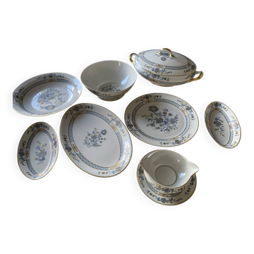 Service de table Jammet Seignolles bleu ming