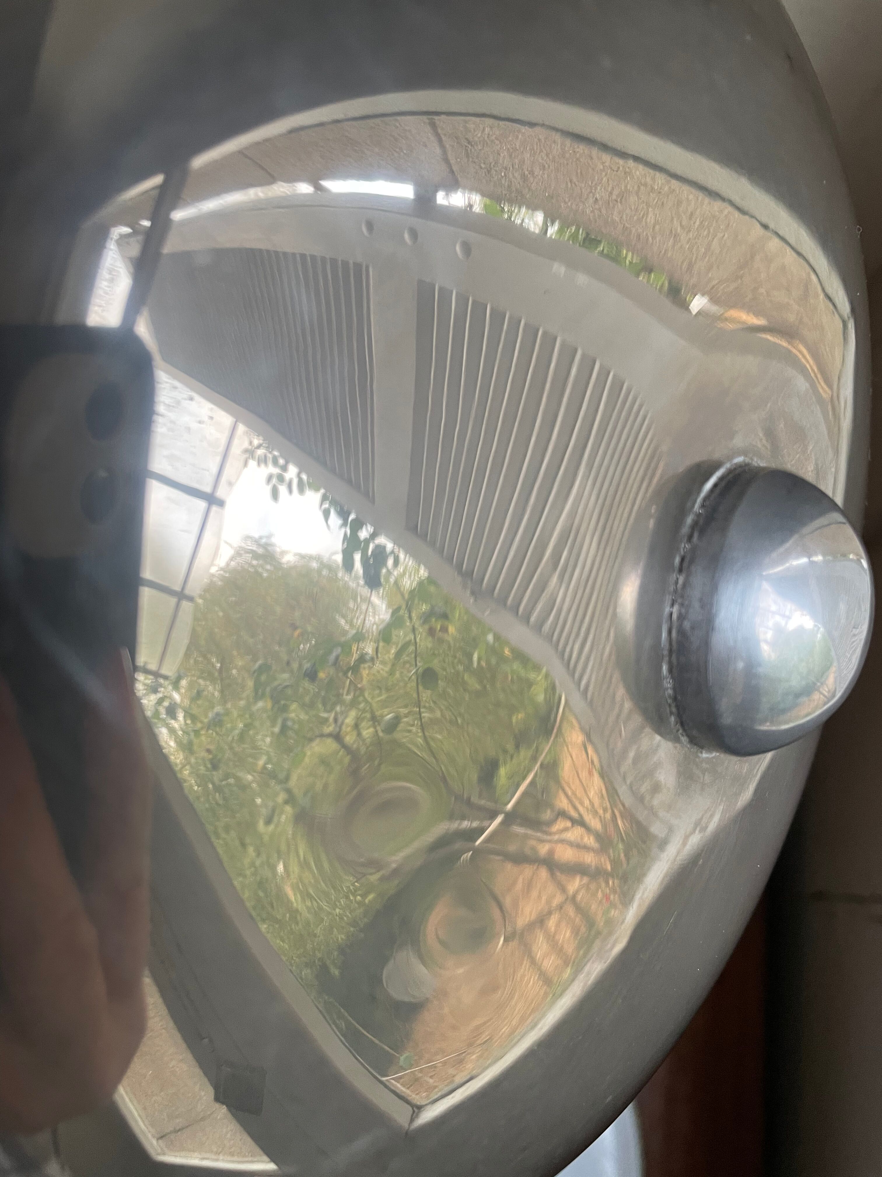 Art deco chrome mushroom lamp