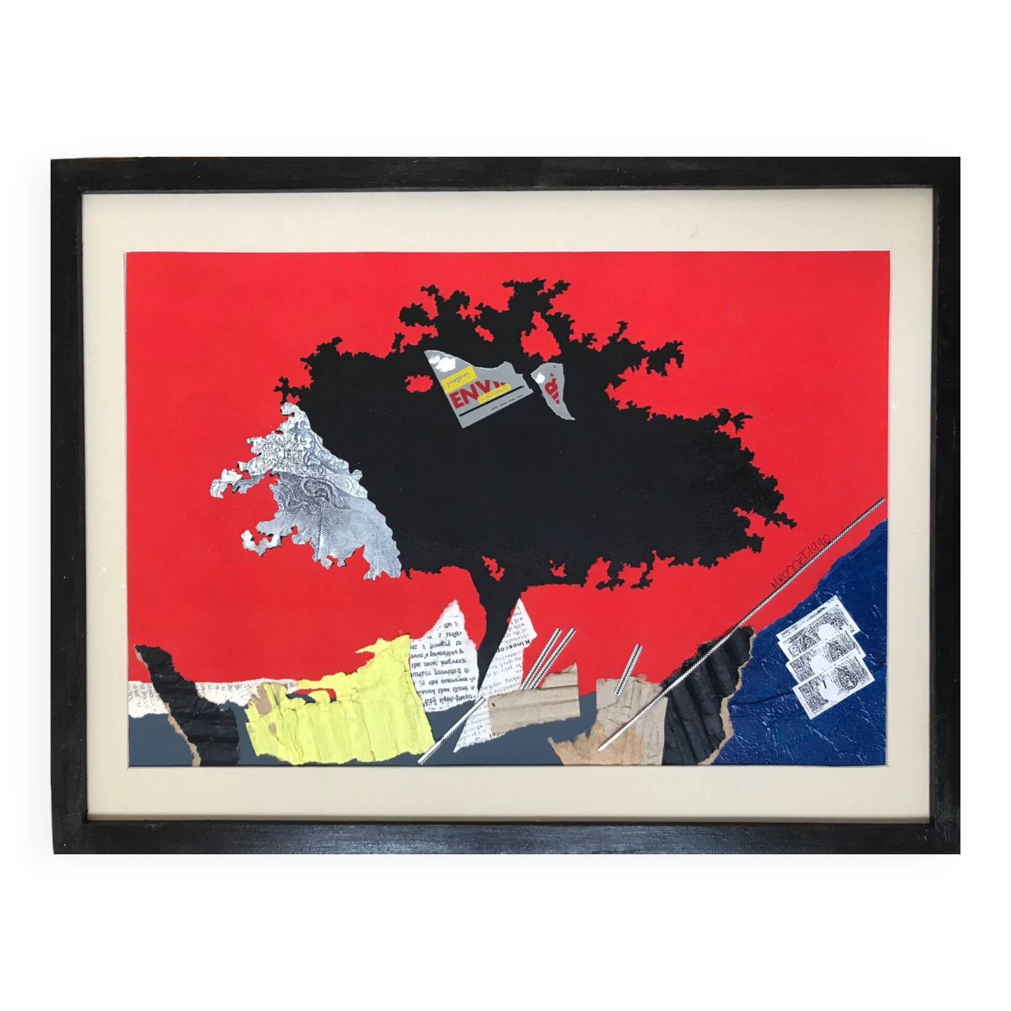 Collage and ink by martine rosset, 1949-2011