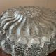 Vintage ceiling or wall light in molded glass from the 70s
