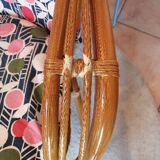 Pair of rattan armchairs