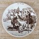 Set of 6 talking dessert plates Sarreguemines