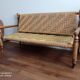 Wooden bench and rope around 1950