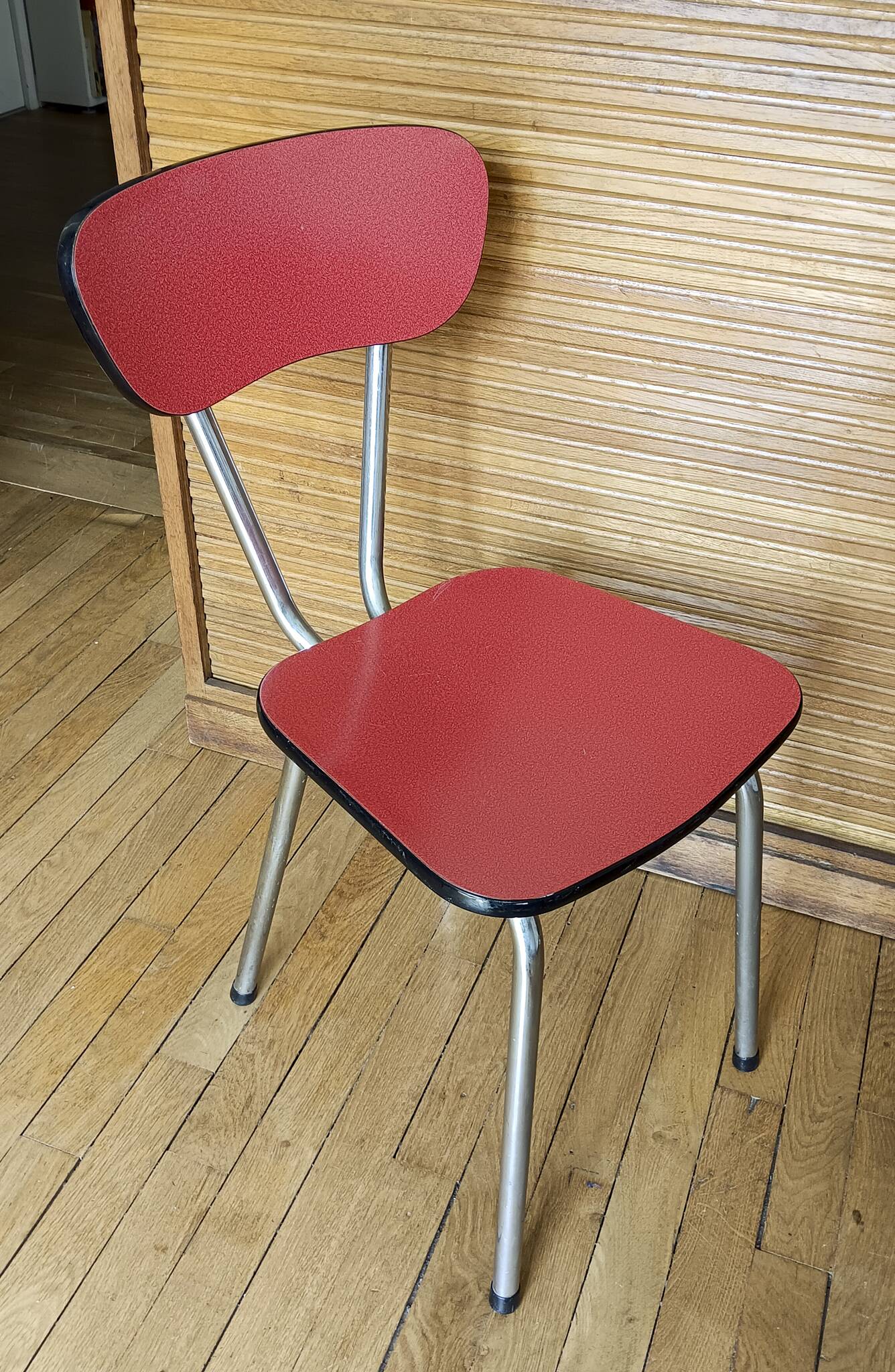 Vintage Formica chair 1950/60 red