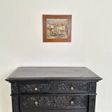 French Artist, Expressionist Scene, Oil Painting, 1941, Framed