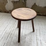 French tripod oak stool 50