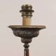 Antique candelabrum converted into a lamp, 18th-19th century.