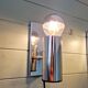Pair of tubular chrome-plated metal wall sconces, 1970s