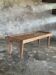 Coffee table with tapered legs in recycled antique teak H35 L104