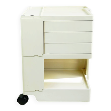 Chariot Boby crème blanche par Joe Colombo pour Bieffeplast Italie