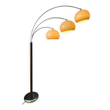 Vintage Dijkstra Space Age Mushroom Triple Arc Floor Lamp