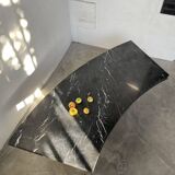 Addor 60s sculptural marble and brass coffee table