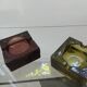 Two vintage glass ashtrays