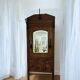 Wooden and wrought iron coat rack
