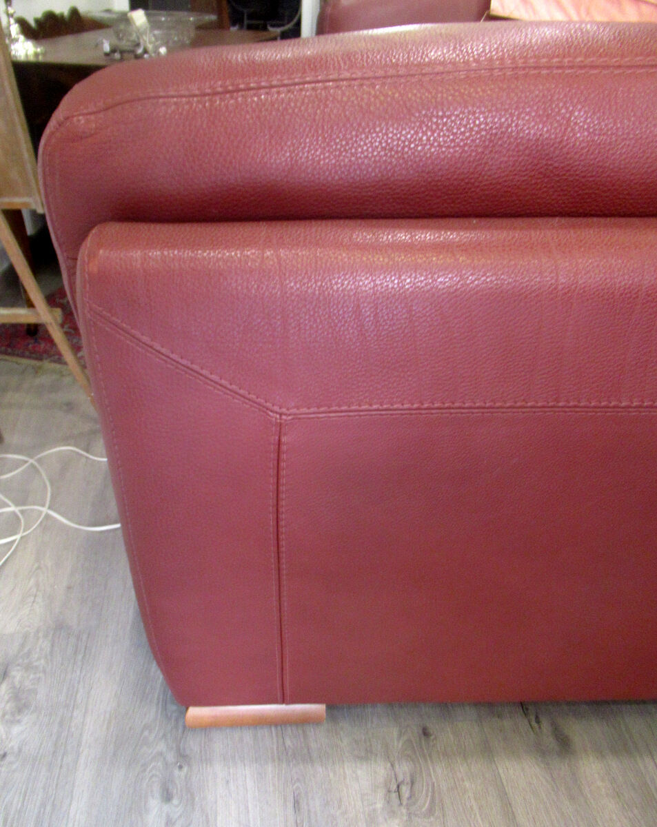Leather sofa, 2 seats, Roche-Bobois brand