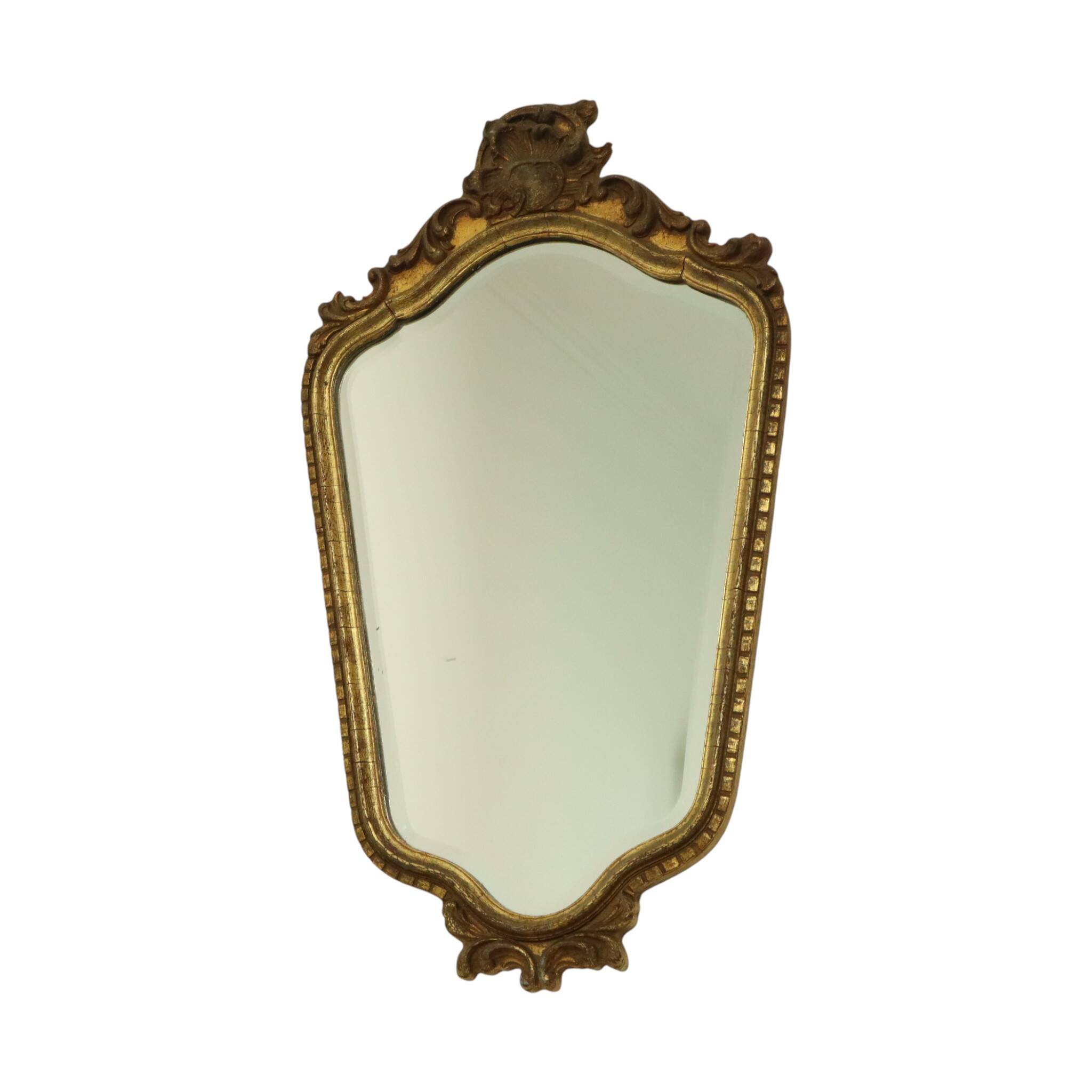 Mid Century Gold Leaf Mirror Classic Deknudt Fifties