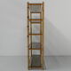 Bamboo display cabinet with 5 smoked glass shelves