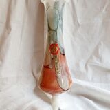 Opaline vase Florentine Stelvia marbled pink