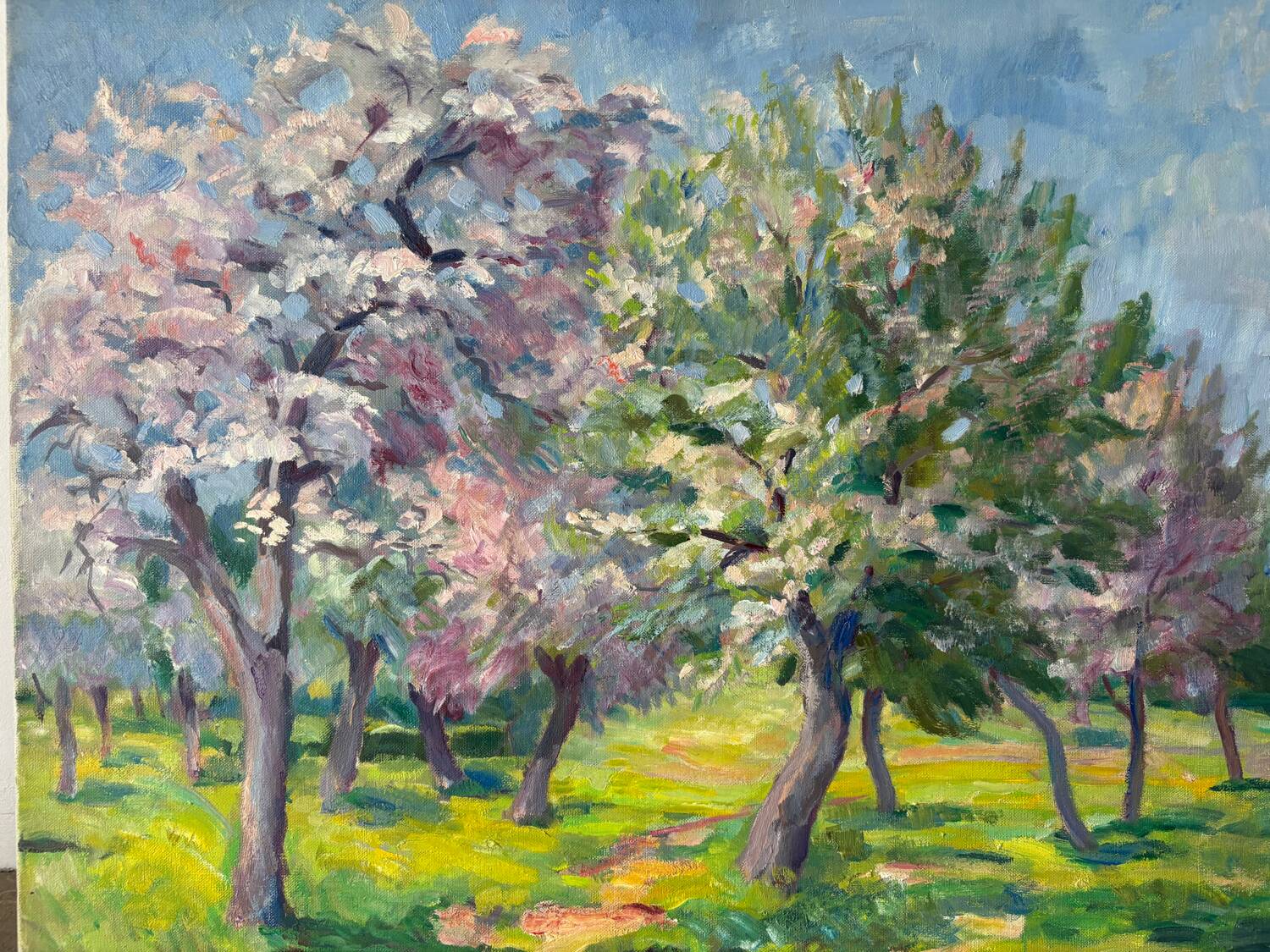 Flowered landscape signed Lacas