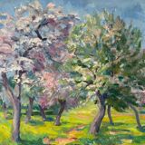 Flowered landscape signed Lacas