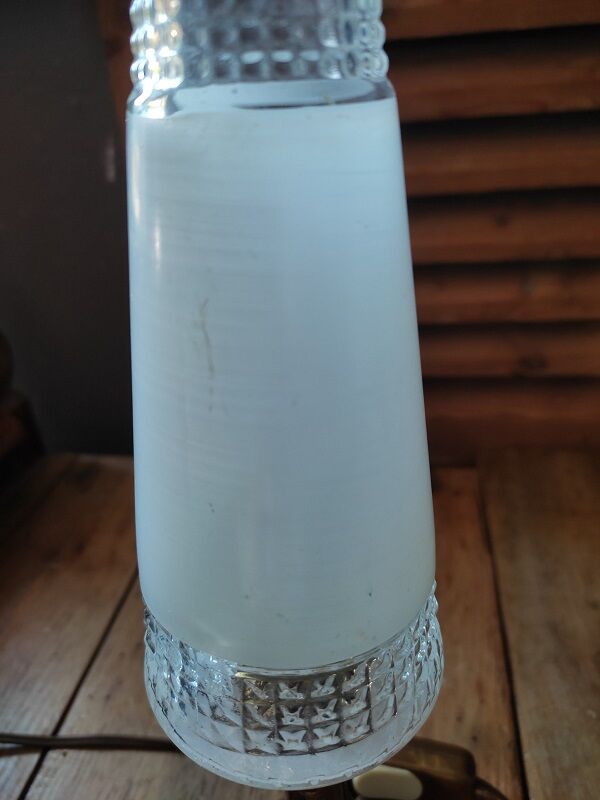 Art deco lamp living room bronze tulip glass diamond tip ch 1122215