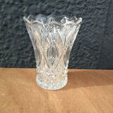 Small carved glass vase
