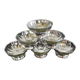 6 stainless steel bowls 1970