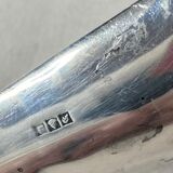Old silver oil lamp with hallmarks from the end of the 19th century