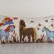 Vintage embroidered cushion cover 46x86 cm