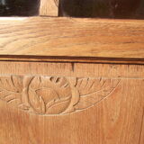 Glass cabinet art deco period library in oak